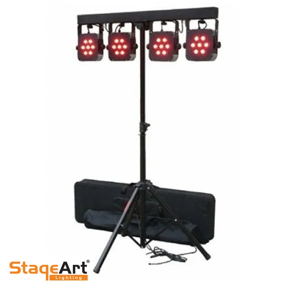 Mega Bar 7x6W RGBW Mobil Led Par Seti