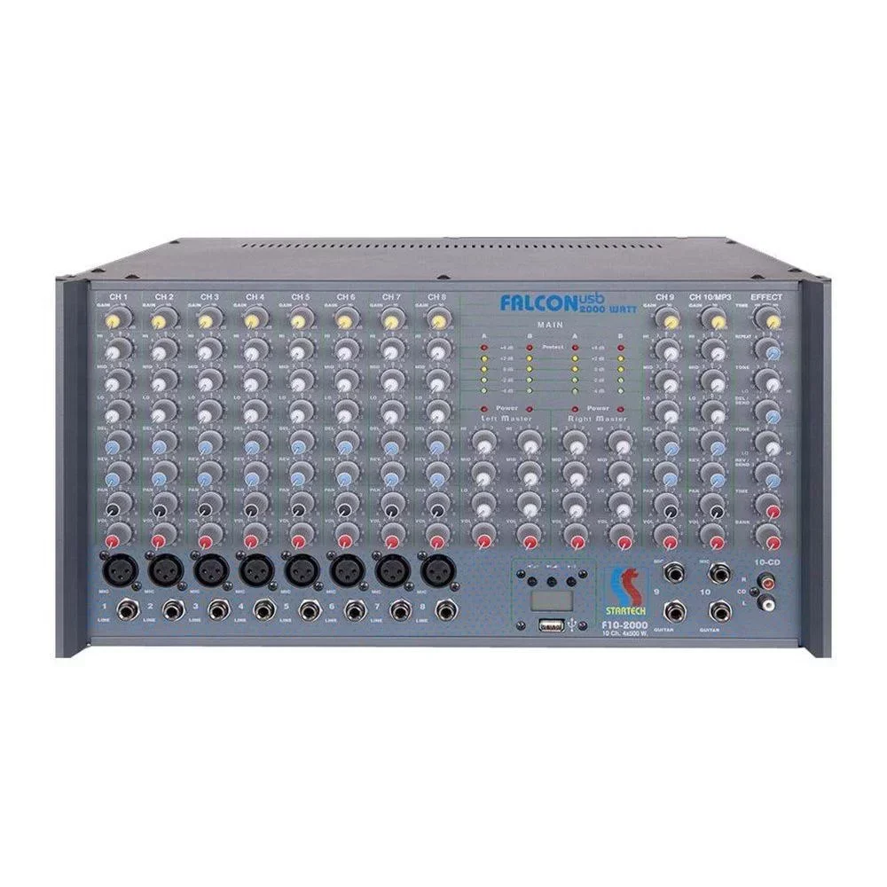 Startech Falcon USB-F10-2000 4x500W Powermixer 10-kanal