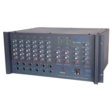 Startech SAFIR S6-800-USB 6-kanal Powermixer 2x400W/4-ohm USB Bluetooth