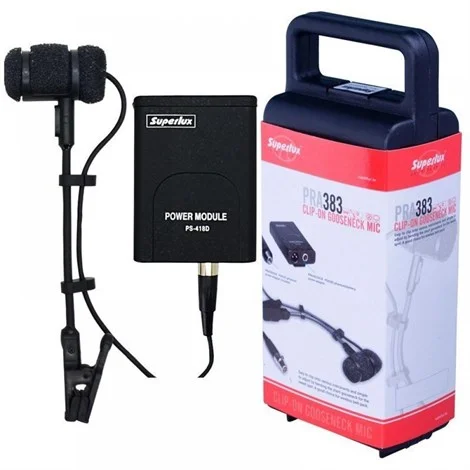 Superlux PRA383DXLR XLR Condenser Enstrüman Mikrofonu, +48V Power Adaptörlü