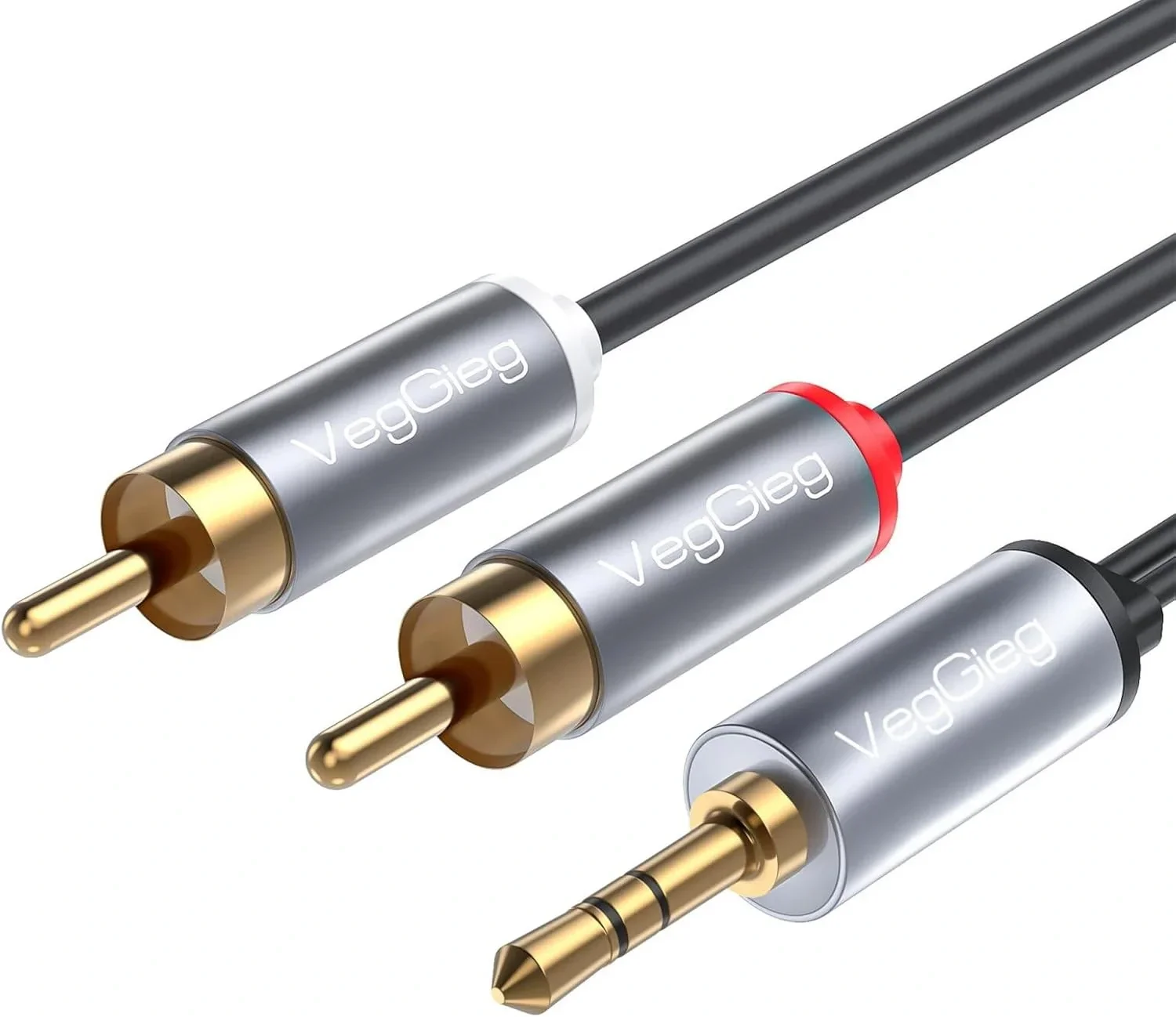VEG 3.5mm Aux To 2 RCA hiFi Ses Kablosu 3-metre