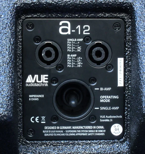 VUE audiotechnik a-12 BLACK 12" Full Range Pasif Hoparlör 450/900W