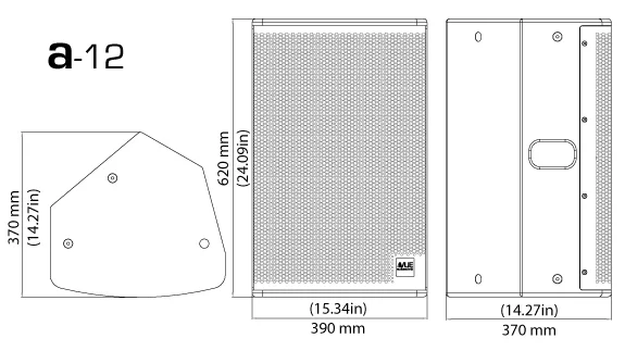 VUE audiotechnik a-12 BLACK 12" Full Range Pasif Hoparlör 450/900W