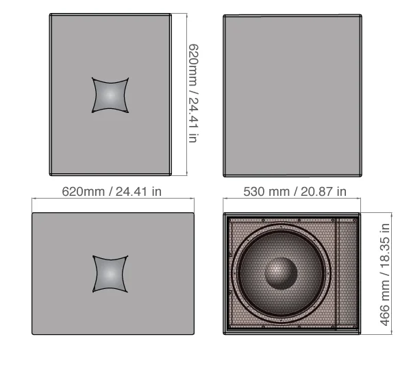 VUE audiotechnik as-115 15" Pasif Subwoofer