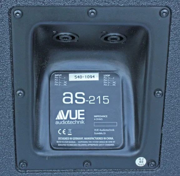 VUE audiotechnik as-215 2x15" Vented Subwoofer
