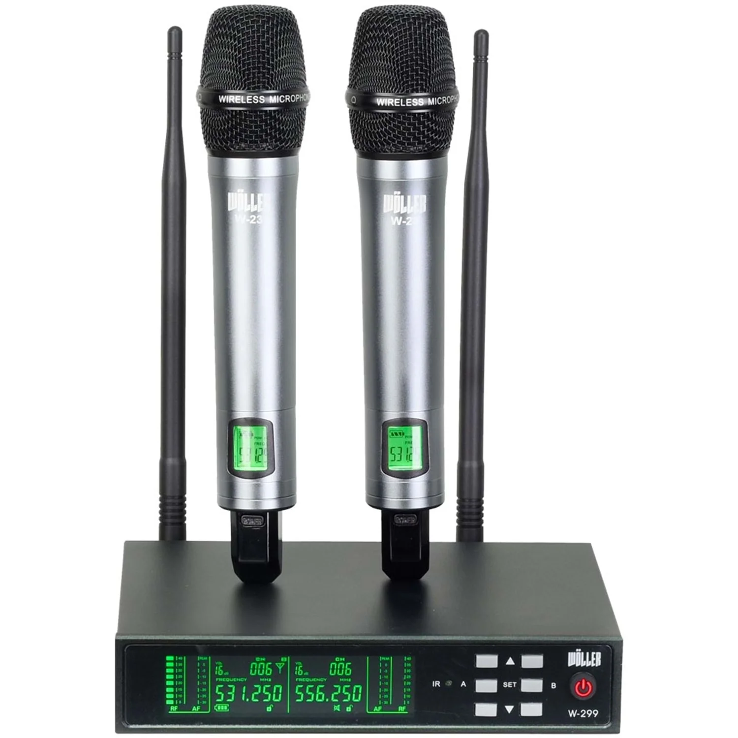 Wöller W-299EE Çift El UHF Kablosuz Mikrofon Seti 2x99 Kanal
