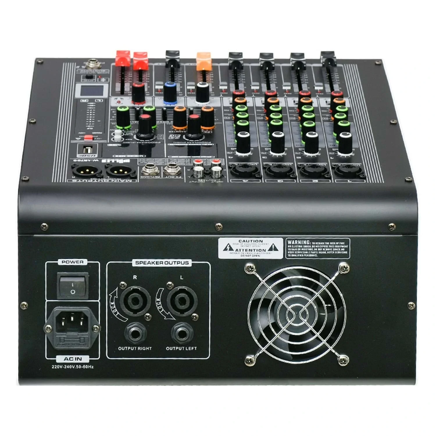 Wöller W4R700 4 Kanal Power Mikser 2x350W, USB, Bluetooth