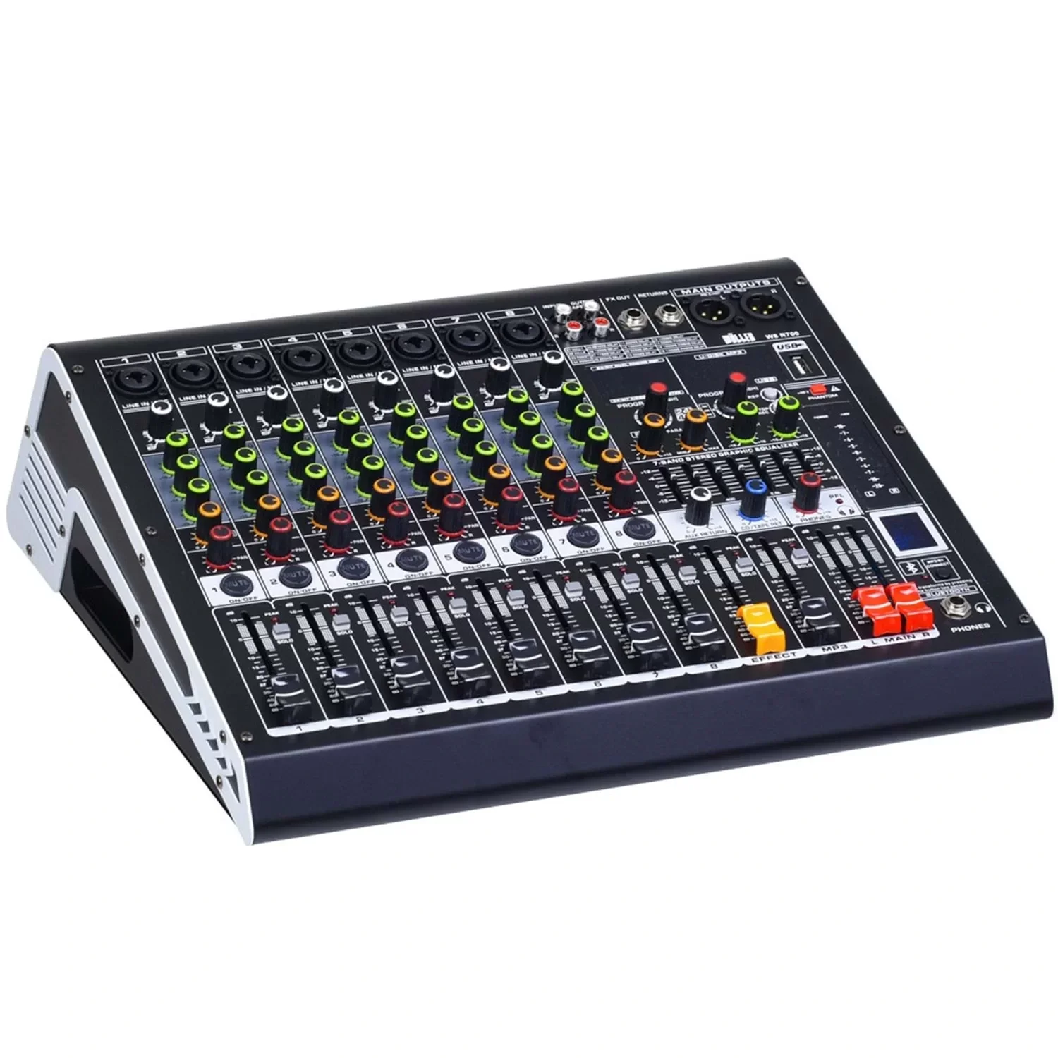 Wöller W8R900 8 Kanal Power Mikser 2x450W, USB, Bluetooth