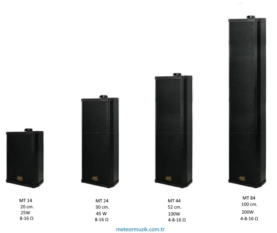 West MT44T Sütun Hoparlör 4x4" +1" 200W/100V