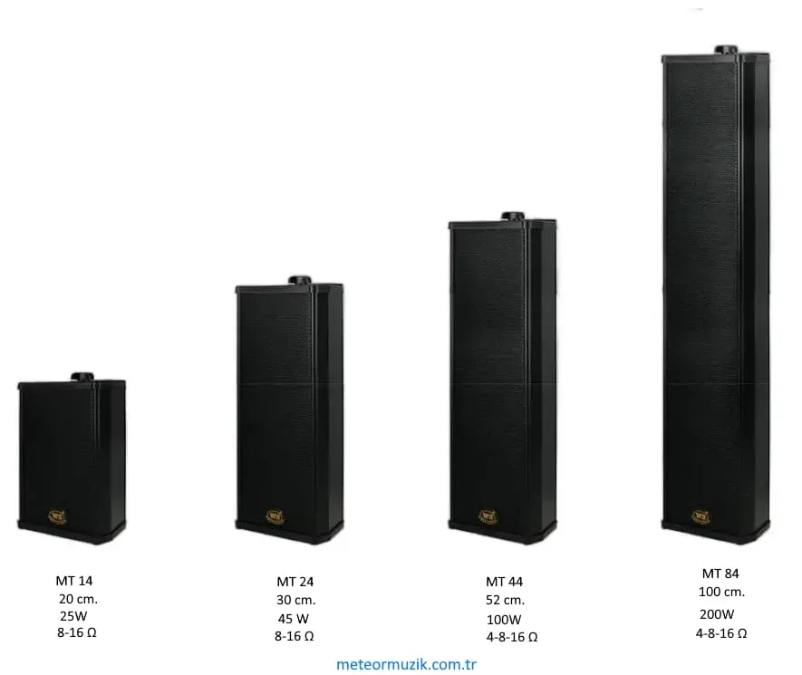 West MT44T Sütun Hoparlör 4x4" +1" 200W/100V