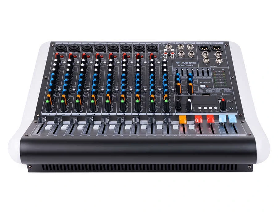 Westa WM-10PMX 10-kanal 2x500W Powermixer USB / Bluetooth, 4-aux