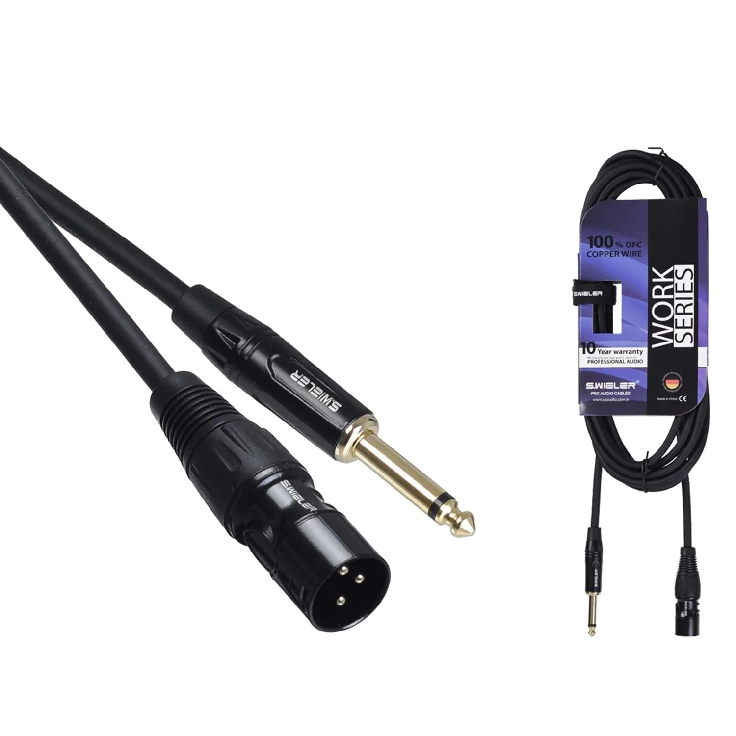 WORK 44852 5-metre Sinyal Kablo XLR Erkek to 6.3 mm mono TS
