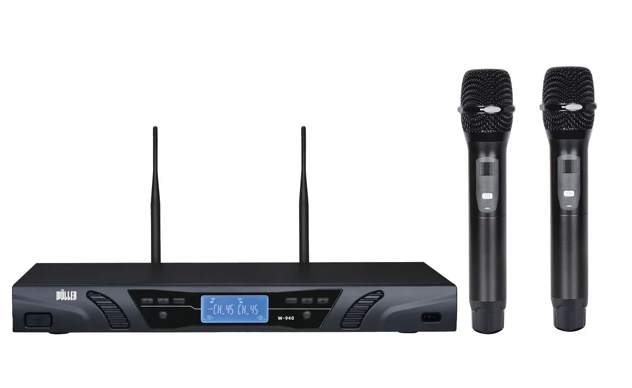 Wöller W-940EE Çift El UHF Kablosuz Mikrofon Seti 2x100 Frekans