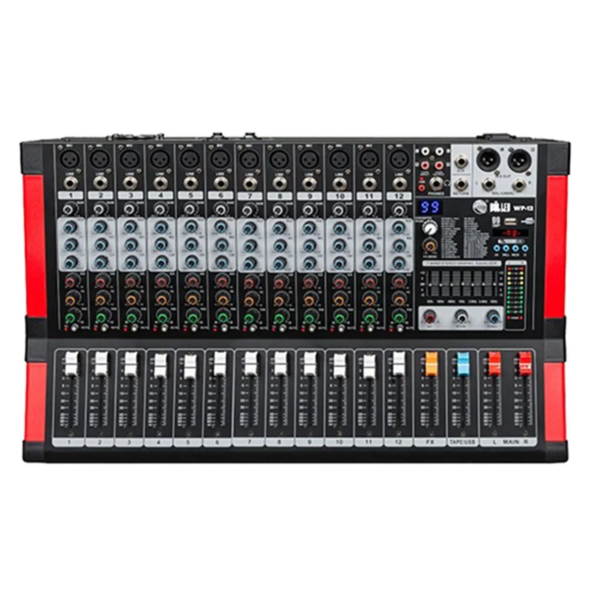 Wöller WP12 2x350W 12 Kanal Powermixer USB Bluetooth Kayıt