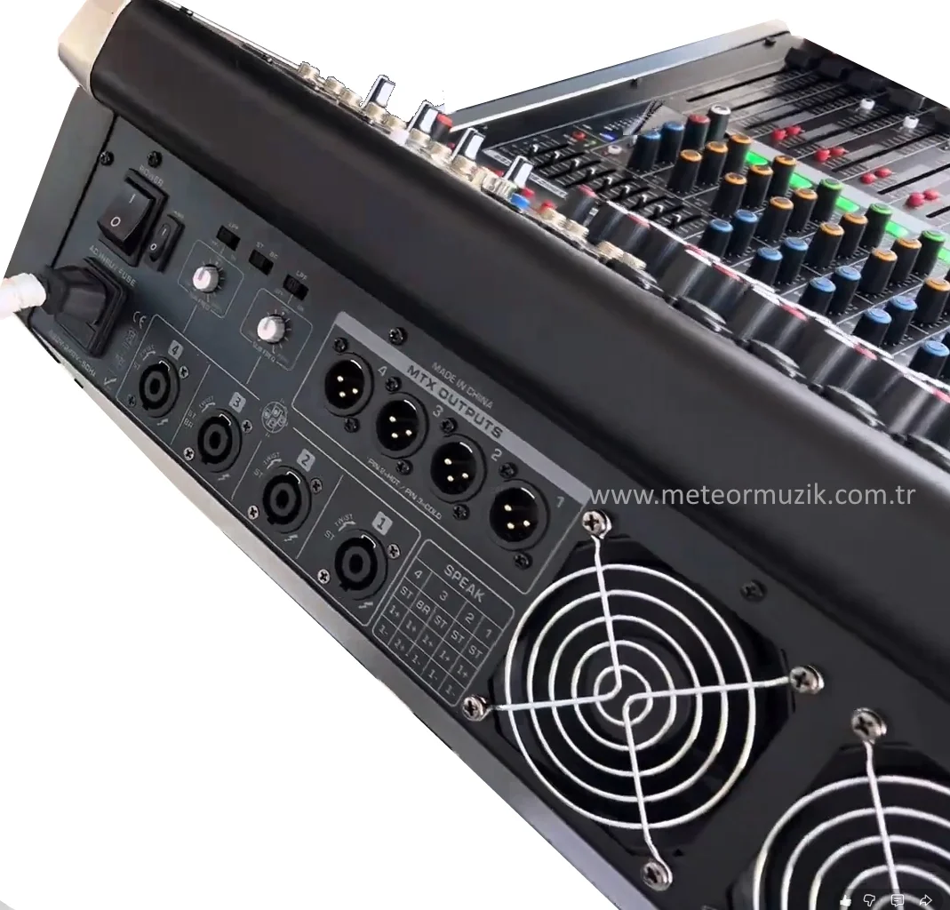 Wöller WPX-164PRO 16 Kanal Power Mikser 4x1300W, Çift DSP Efekt