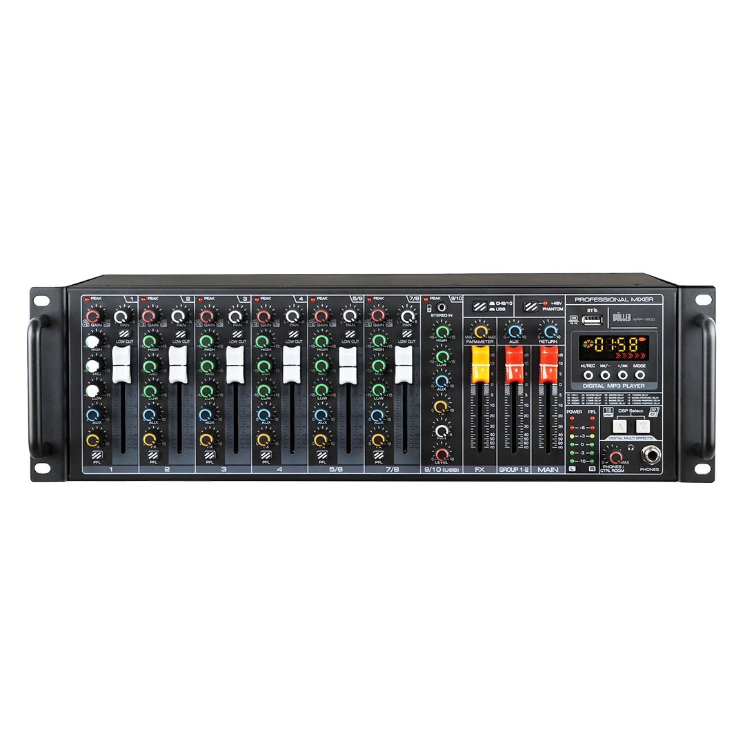 Wöller WRP-1800 2x400W 10-kanal Powermixer USB Bluetooth Kayıt