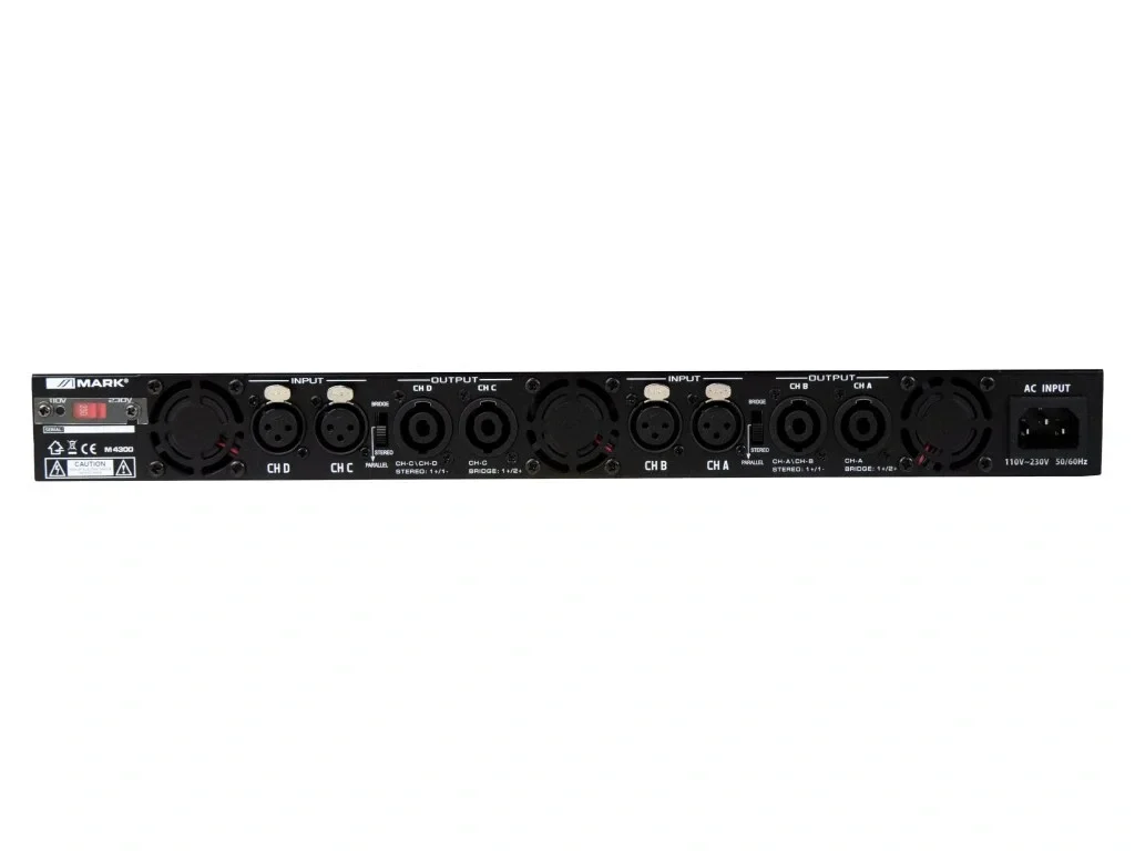 Work-Mark M-4300 Quad Power Amplifikatör 4x400W/4-ohm