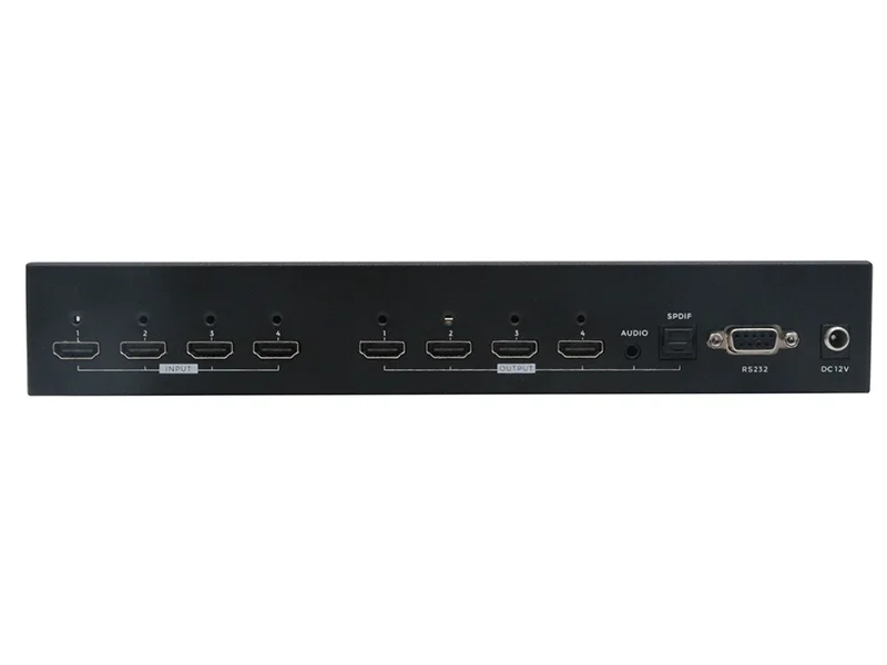 Wox CE-MX44-H2 Lite: 4x4 Matrix Switcher, 4K60 HDMI2.0, EDID management