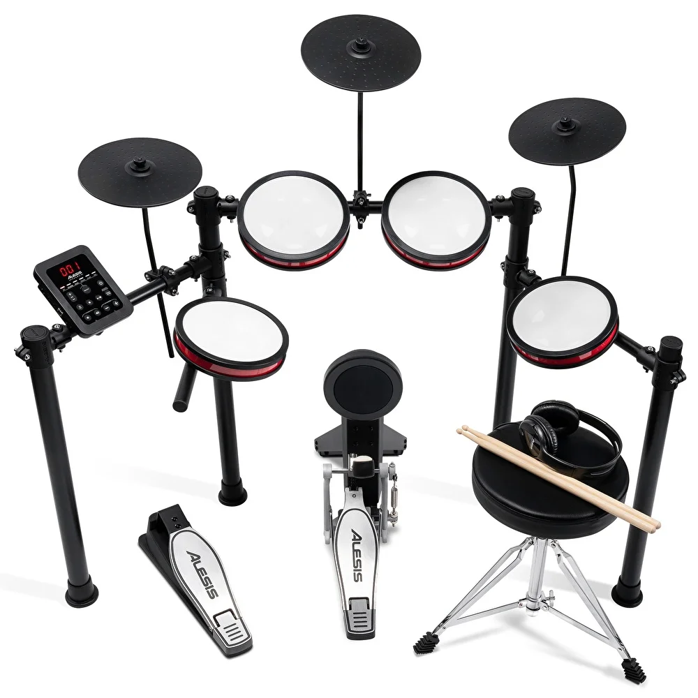 ALESIS Turbo Pro 8 Parça Elektronik Davul Seti - Tabure &amp; Kulaklık Aksesuarları Dahil