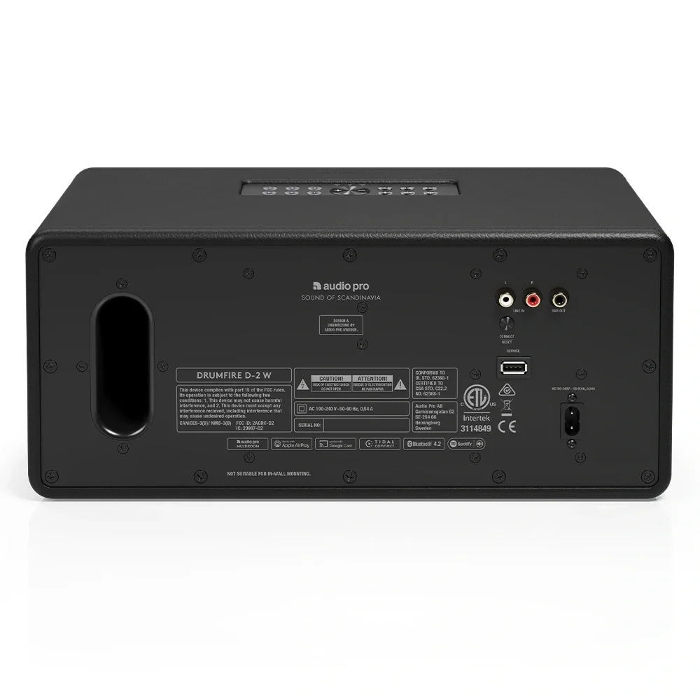 Audio Pro Drumfire D-2 W Black Multiroom Akıllı Ev Hoparlörü