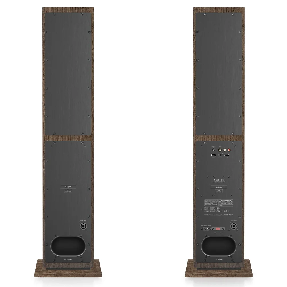 Audio Pro A48 W Kahverengi Kule Tipi Multiroom Akıllı Ev Hoparlörü(Çift)