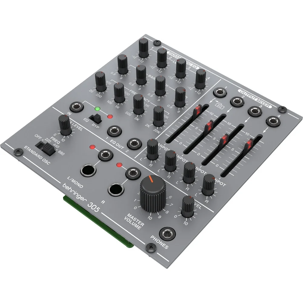 Behringer Eurorack için Efsanevi Analog Parametrik EQ, Mikser ve Çıkış Modülü