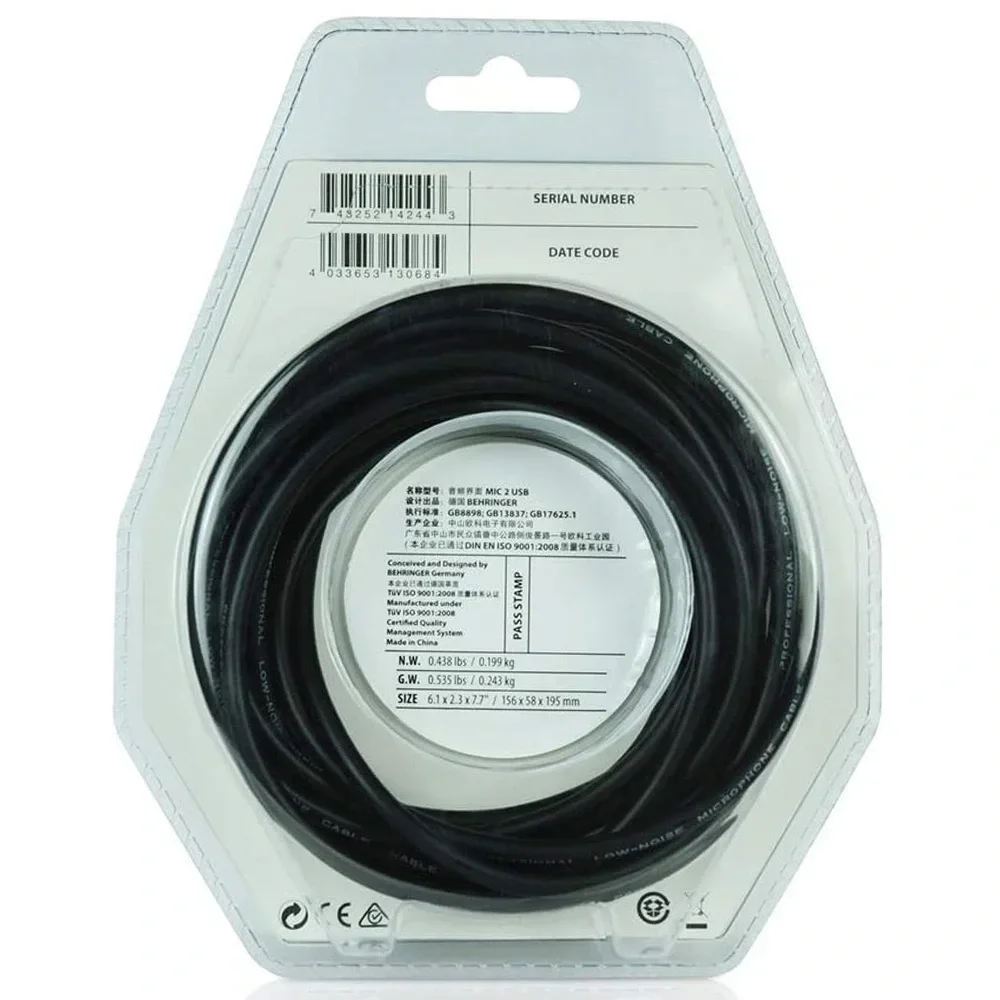 Behringer MIC 2 USB Mikrofon Kablosu