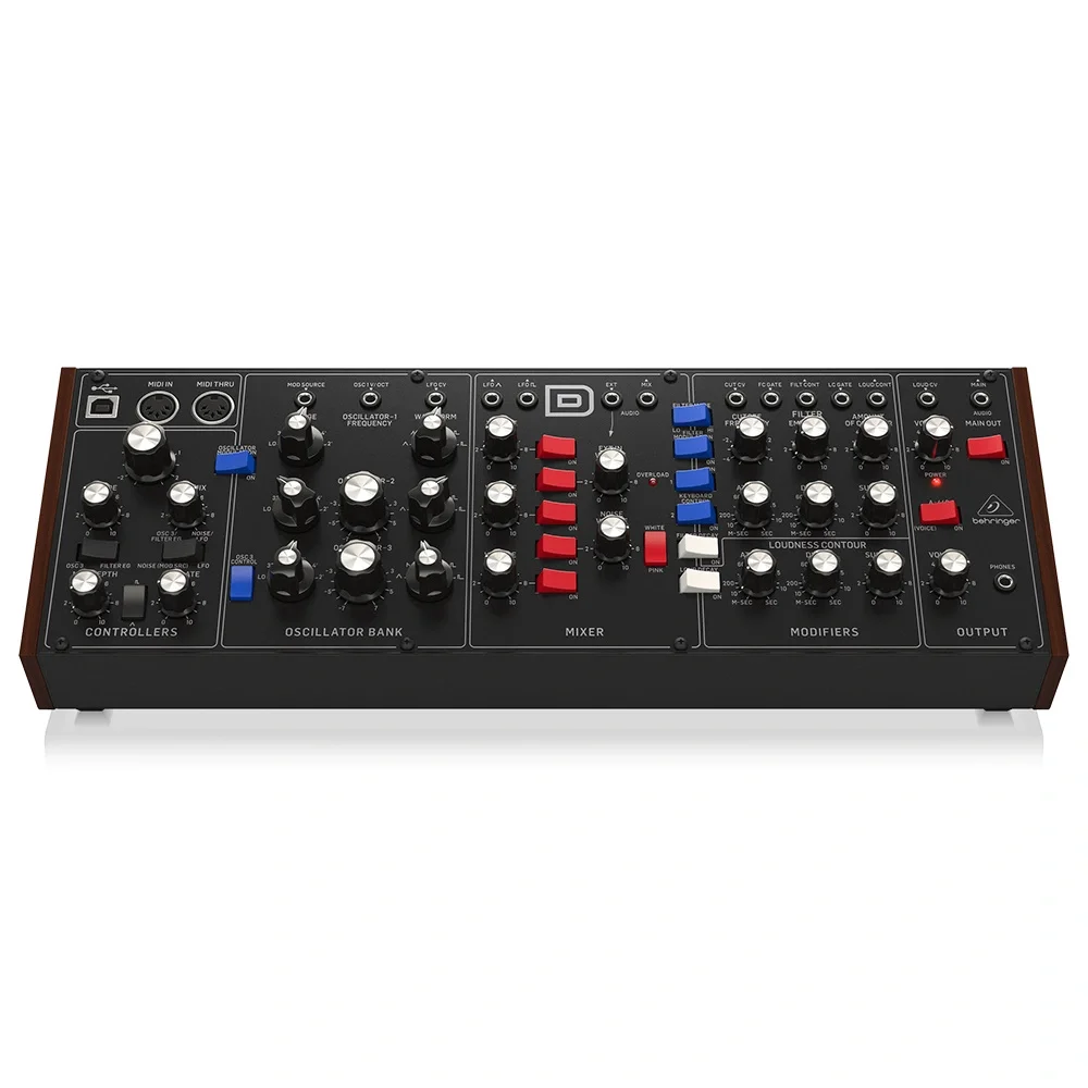 Behringer Model D Efsane Minimoog Klonu: 3 VCO, 24 dB Ladder Filter, Eurorack Ready