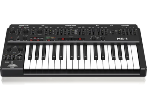 Behringer MS1/BK Analog Synthesizer with 32 Full-Size Keys