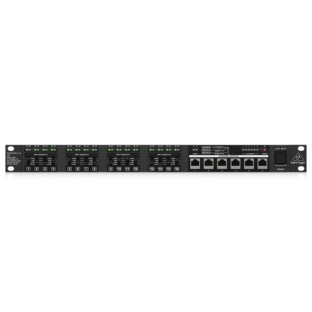 Behringer P16-I - Analog ve ADAT Optik Girişli 16-Kanal 19" Modül