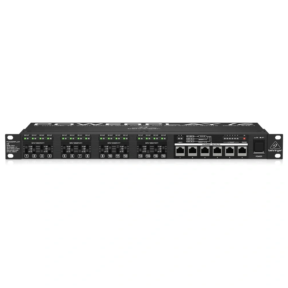 Behringer P16-I - Analog ve ADAT Optik Girişli 16-Kanal 19" Modül