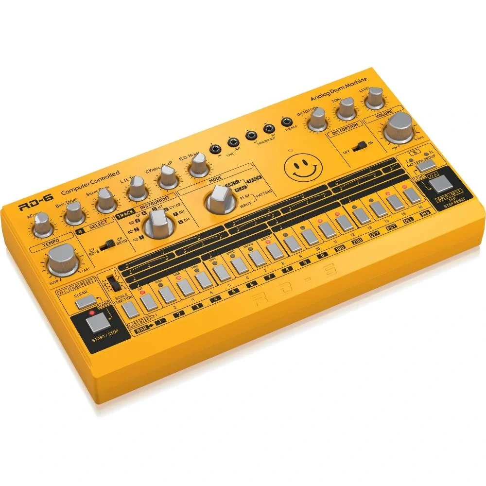 Behringer RD-6-AM RHYTHM DESIGNER Analog Davul Makinesi (Sarı)