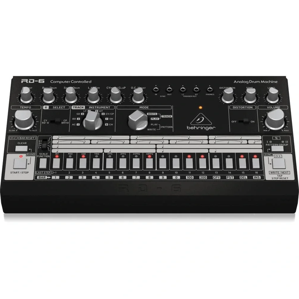Behringer RD-6-BK RHYTHM DESIGNER Analog Davul Makinesi (Siyah)