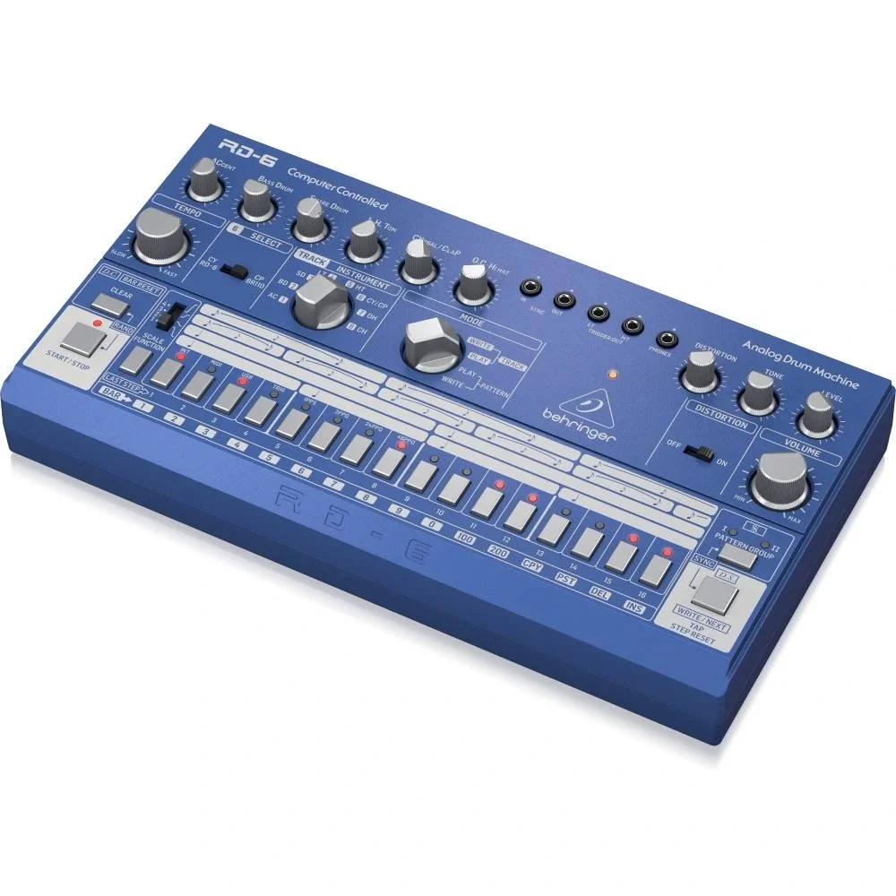 Behringer RD-6-BU RHYTHM DESIGNER Analog Davul Makinesi (Mavi)