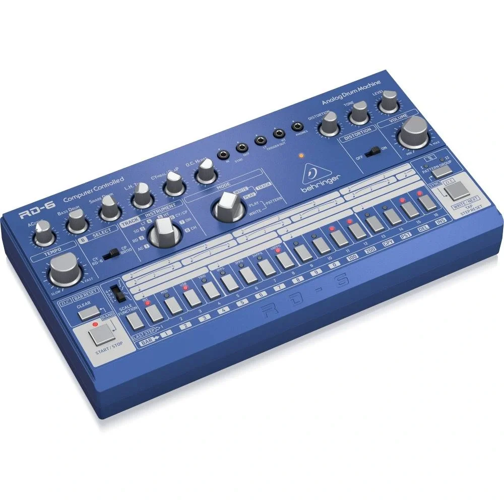 Behringer RD-6-BU RHYTHM DESIGNER Analog Davul Makinesi (Mavi)