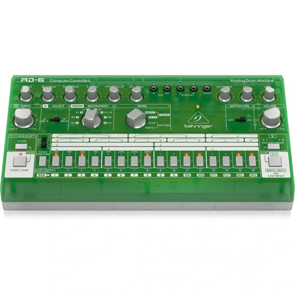 Behringer RD-6-LM RHYTHM DESIGNER Analog Davul Makinesi (Yeşil)