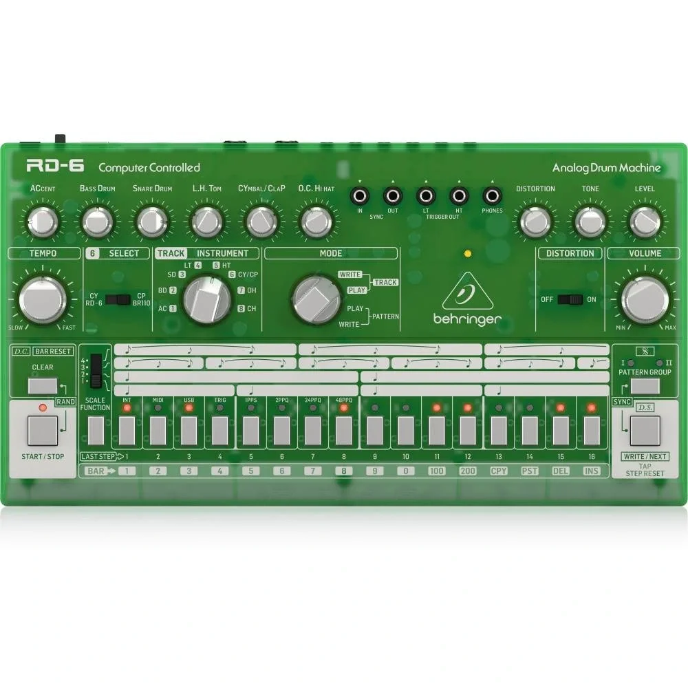 Behringer RD-6-LM RHYTHM DESIGNER Analog Davul Makinesi (Yeşil)