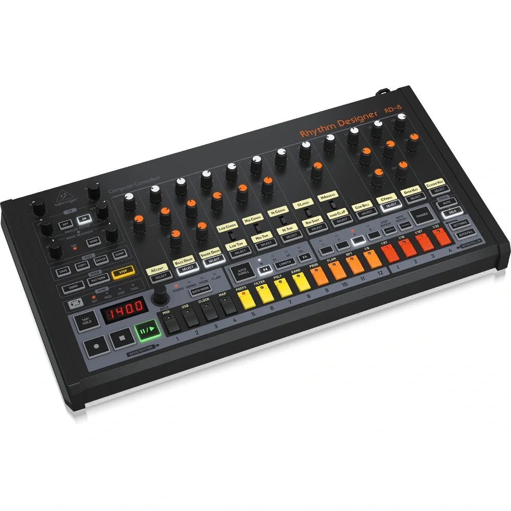 Behringer RD-8 MKII Çift Mod Filtreli Klasik Analog Davul Makinesi