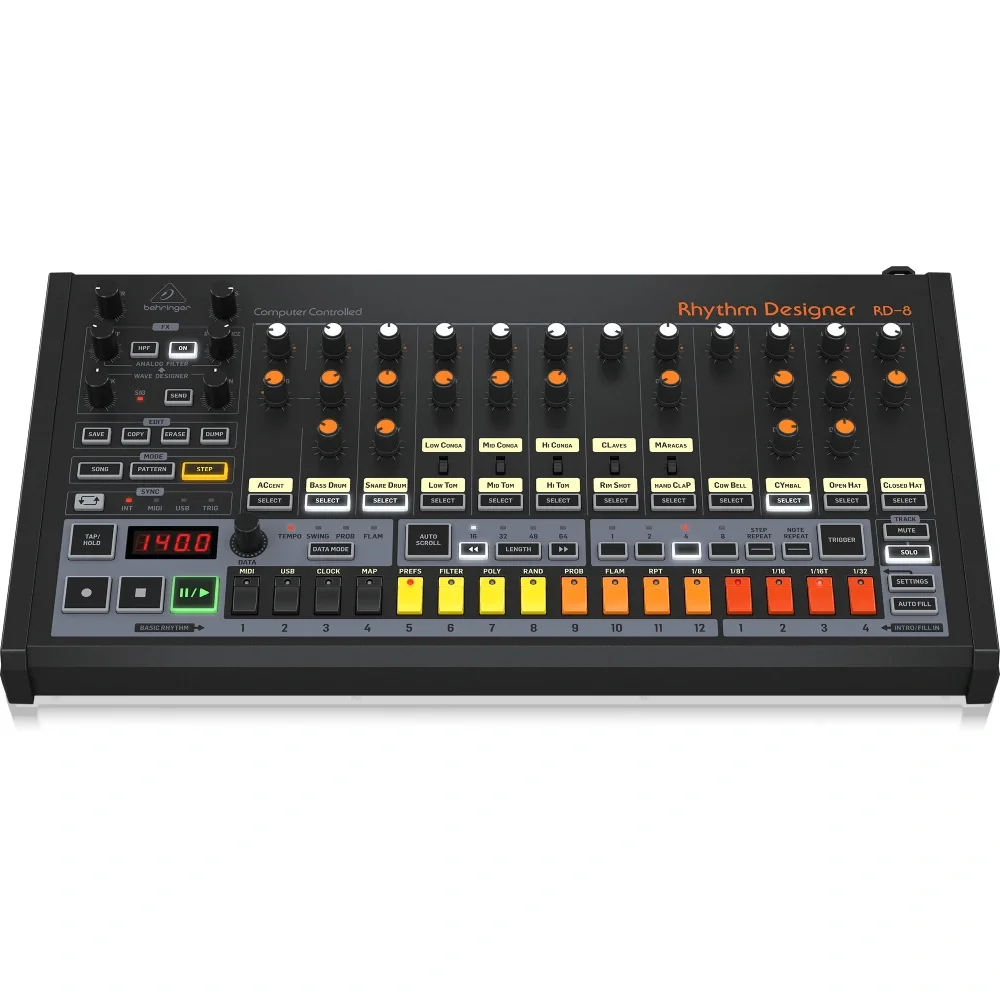 Behringer RD-8 MKII Çift Mod Filtreli Klasik Analog Davul Makinesi