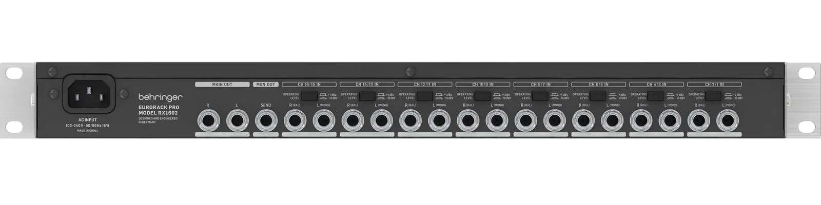 Behringer RX1602 V2 16-Kanal Monitor Line Mixer 1U