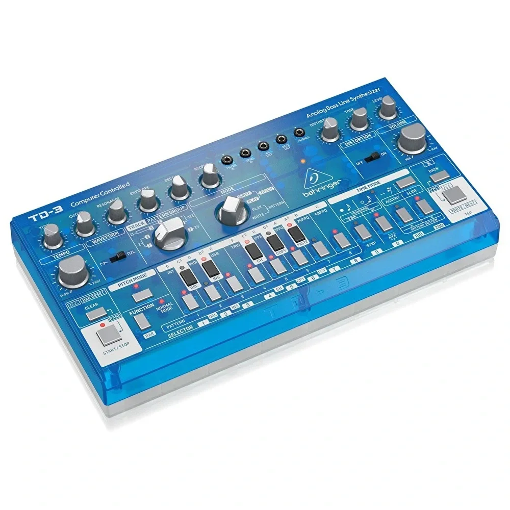 Behringer TD-3-BB Analog Bass Line Synthesizer (Transparan Mavi)