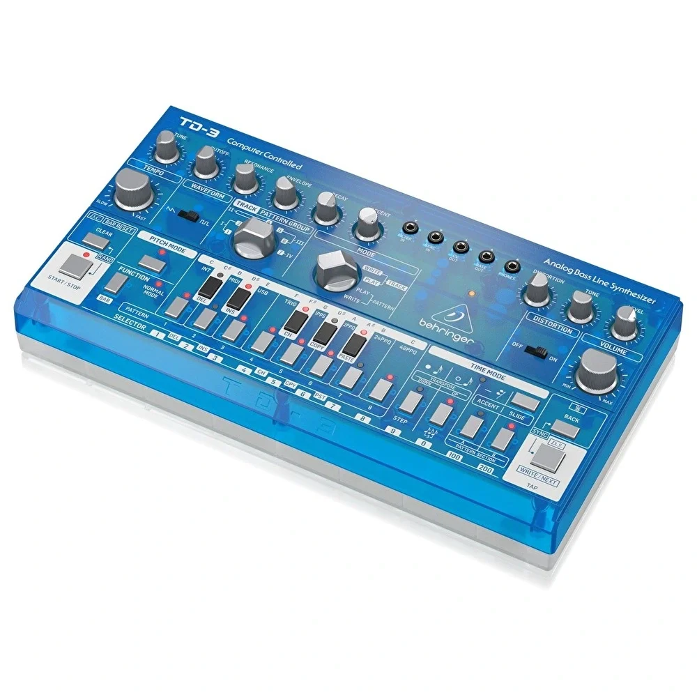 Behringer TD-3-BB Analog Bass Line Synthesizer (Transparan Mavi)