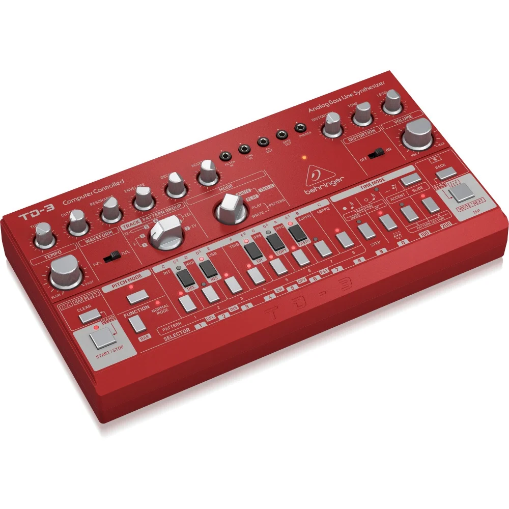 Behringer TD-3-RD Analog Bass Line Synthesizer (Kırmızı)