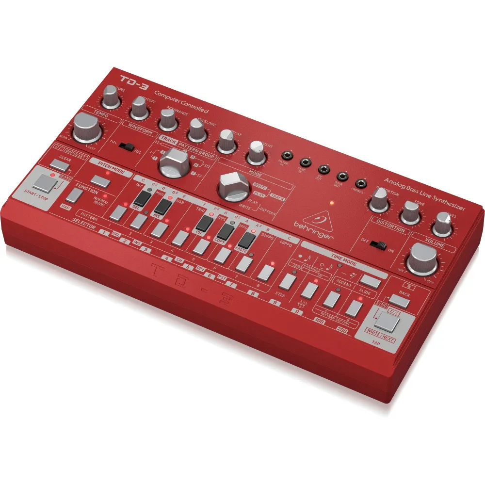 Behringer TD-3-RD Analog Bass Line Synthesizer (Kırmızı)