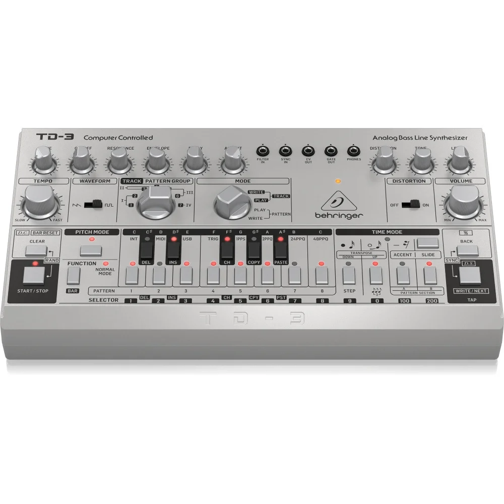 Behringer TD-3-SR Analog Bass Line Synthesizer (Gri)
