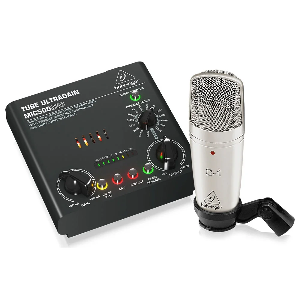 Behringer VOICE STUDIO USB/Ses Arayüzü ile Eksiksiz Kayıt Paketi