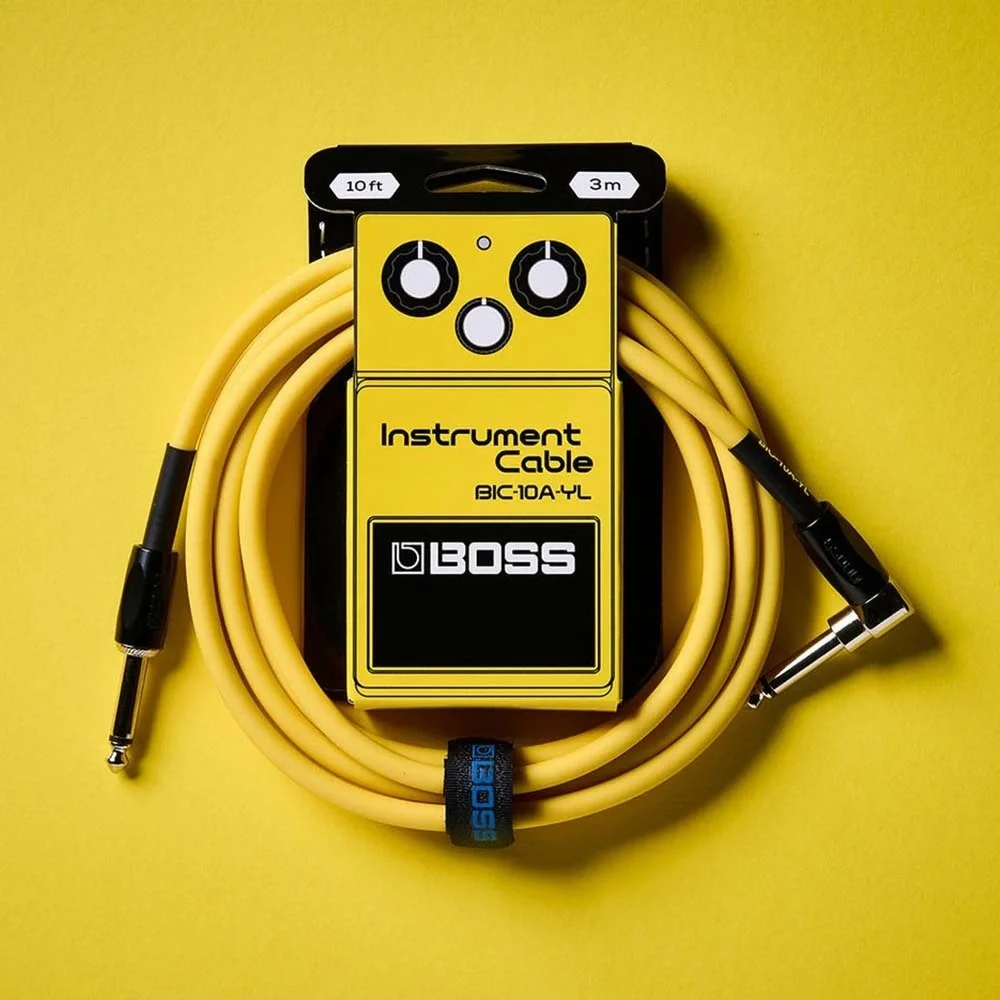 BOSS BIC-10A-YL Düz/L Uçlu 3m Enstrüman Kablosu