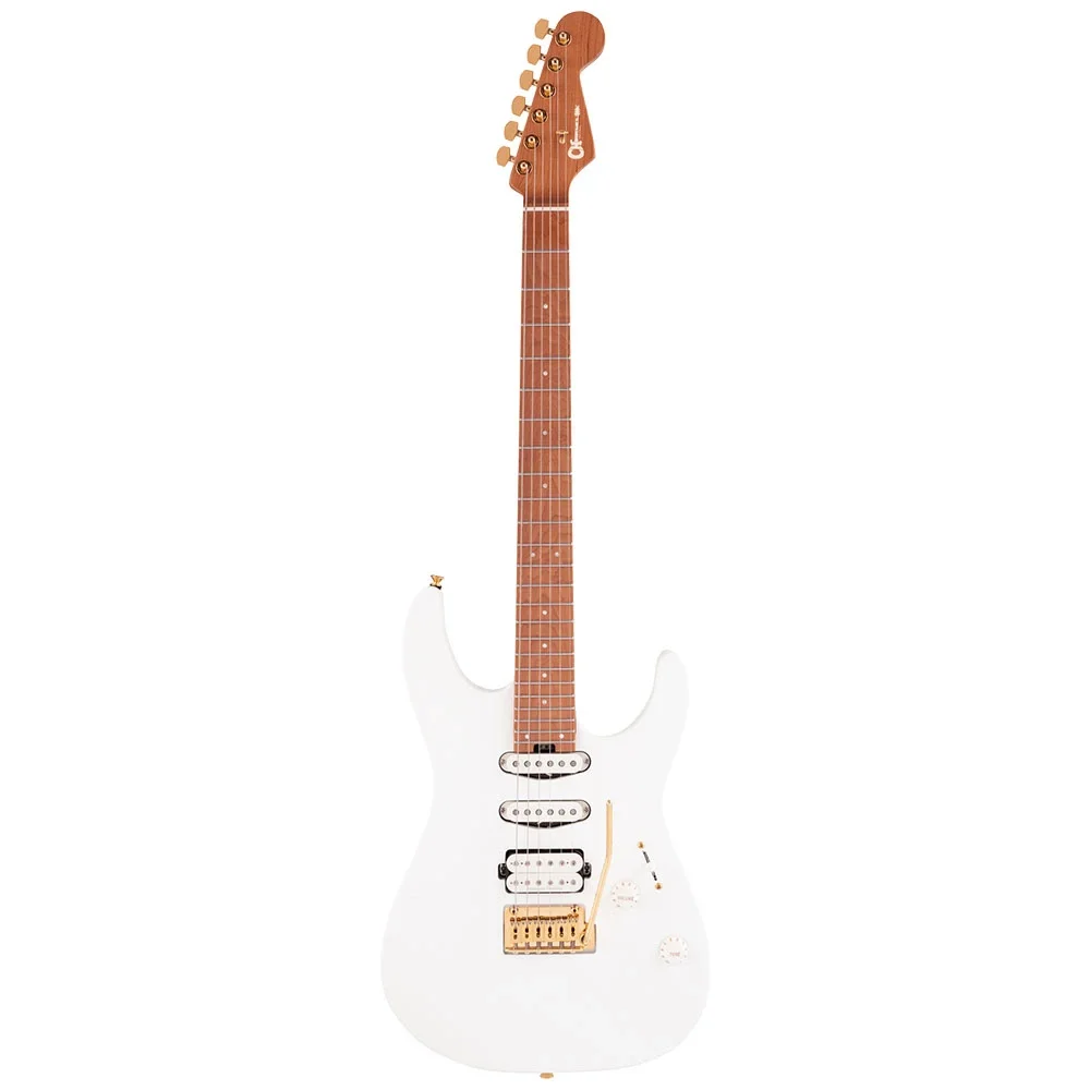 Charvel Pro Mod DK24 HSS 2PT CM Karamelize Akçaağaç Klavye Snow White Elektro Gitar