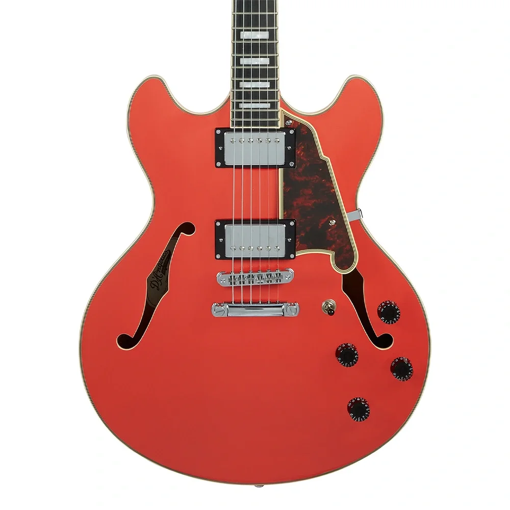 Dangelico DAPDCFRCSCB Premier DC Fiesta Red Elektro Gitar