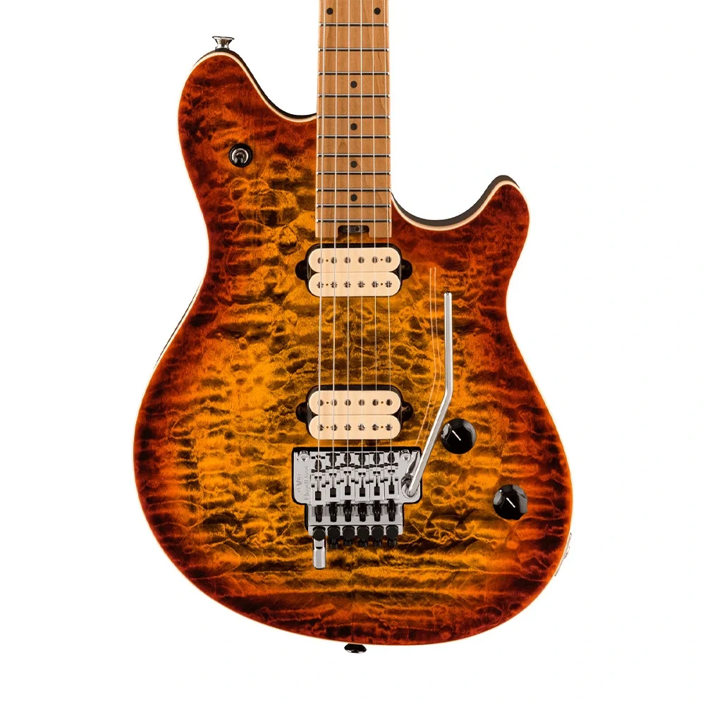 EVH Wolfgang Special QM Baked Akçaağaç Klavye Tiger Eye Glow Elektro Gitar